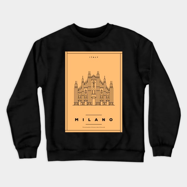 Milano Minimal Poster Crewneck Sweatshirt by kursatunsal